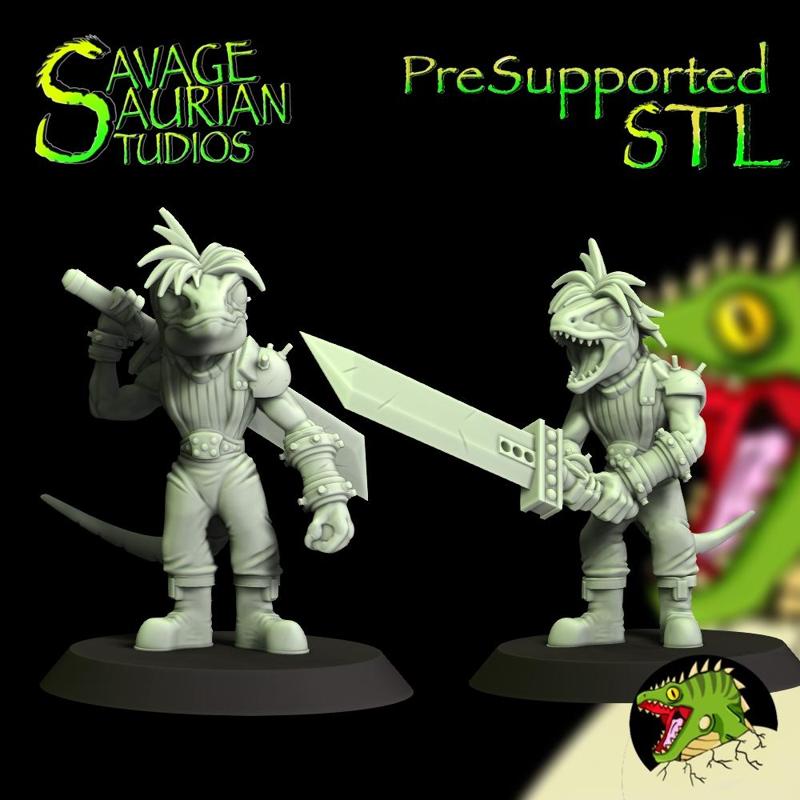 Cloud Saurian Lizardman Scifi Mercenary
