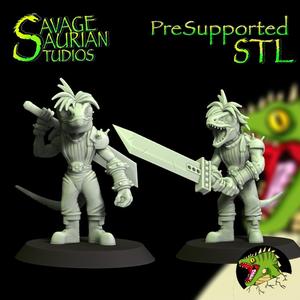 Cloud Saurian Lizardman Scifi Mercenary