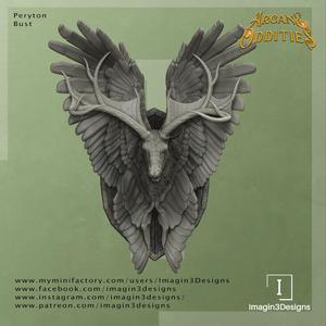 Pre-Supported Peryton Bust