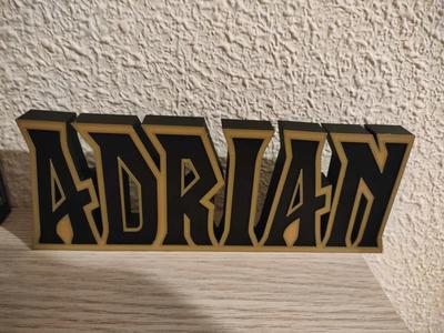 Placa nombre Adrian   
