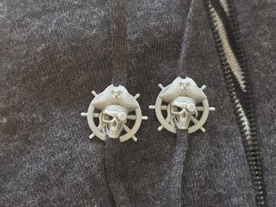 Pirate Wheel Skull drawstring bead