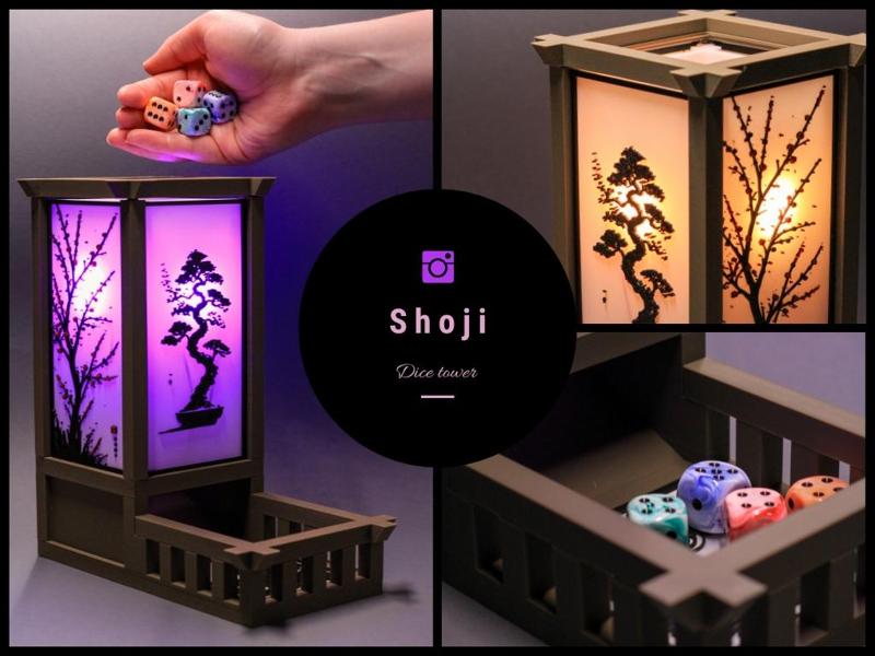 Shoji – Style Dice Tower – 5 Design Options