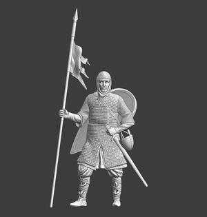 Early medieval crusader knight