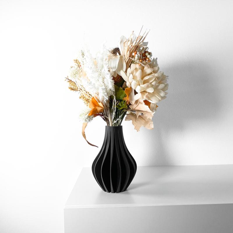 The Zolara Vase, Modern and Unique Home Decor for Dried and Preserved Flower Arrangement  | STL File