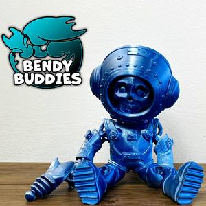 Astronaut Skelenaut Blaster & Hand / Undead Soldier Articulated / Print-in-Place Creature / Cute Skelet Warrior / Underwater Villager / Water Adventurer / Fantasy World Encounter