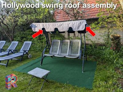 Hollywood swing roof assembly