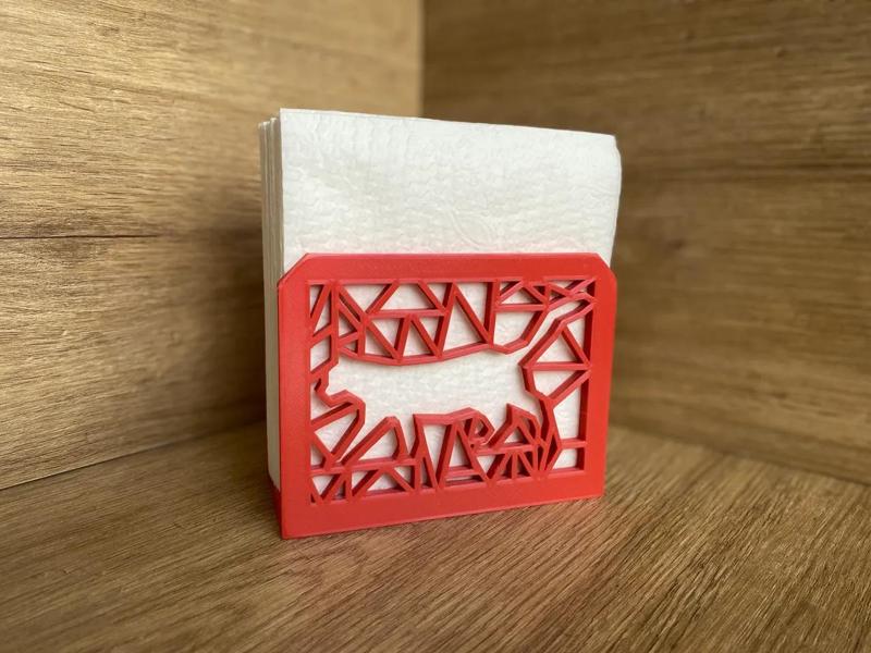 Low-Poly Napkin Holder Cat&Dog