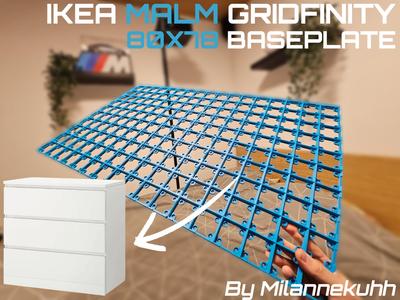 Gridfinity Ikea Malm 80x78cm Magnetic Baseplate