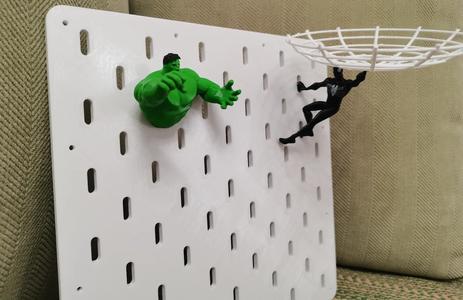 IKEA Pegboard Spiderman Shelf