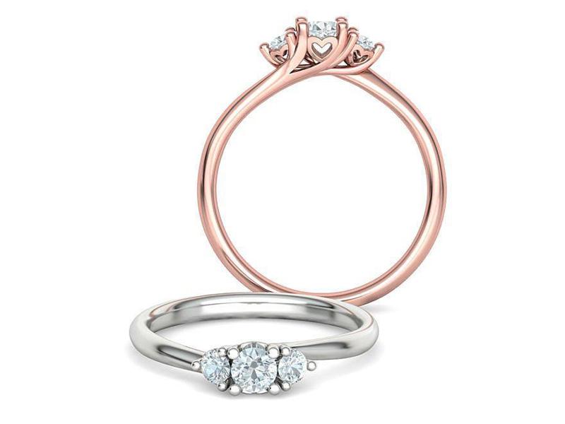 Three Stone Engagement ring Paradise design 3dmodel