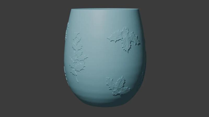 Cup – Holly Christmas Design