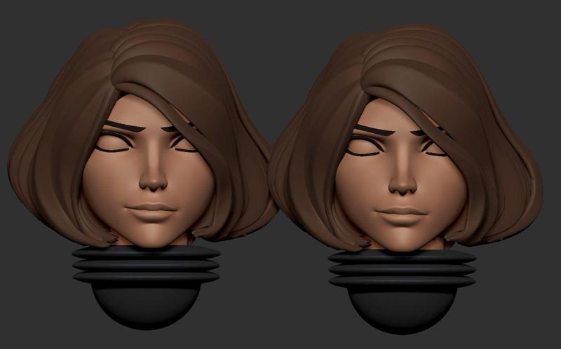 Anime set of Space nuns alternative heads