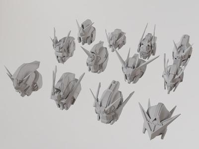 Gundam pierced carving