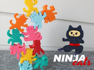 Ninja Cats Stacking Game