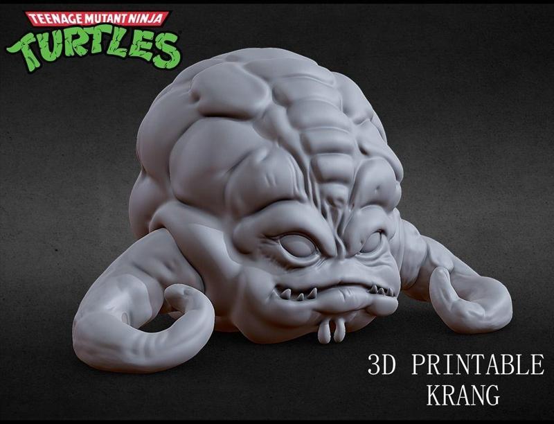 3D PRINTABLE KRANG 80s CARTOON NINJA TURTLES TMNT