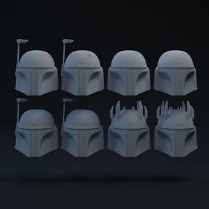 Mandalorian One-Twelfth Scale Helmets