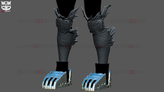 Dark Deku Legs Armor Suit - My Hero Academia Cosplay 3D Model Collection