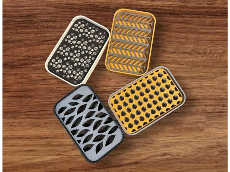 Soap Dish with six design plates and cover