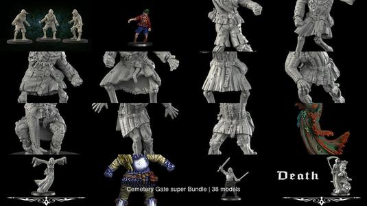 Cemetery Gate super Bundle 3D Model Collection