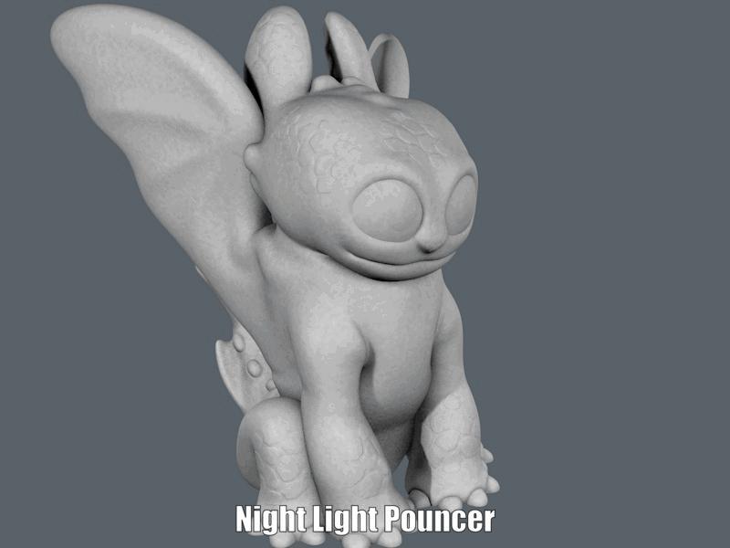 Night Light Pouncer (Easy print no support)