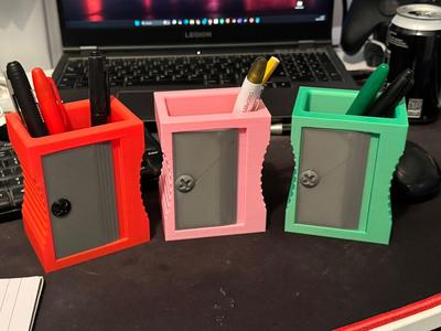 Pencil Sharpener desk organiser, Pen/Pencil Holder