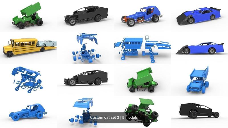 Custom dirt set 2 3D Model Collection