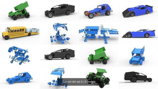 Custom dirt set 2 3D Model Collection