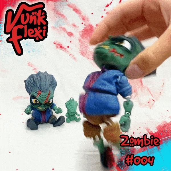 Halloween Zombie MultiColor Flexi Print-In-Place + figure & keychain