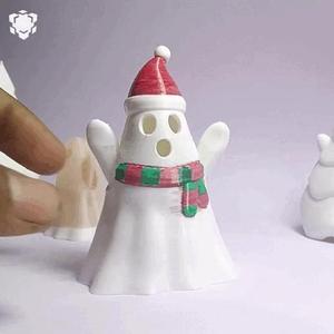 Cute little Ghost with Santa Hat - Fidget/Decorative Toy