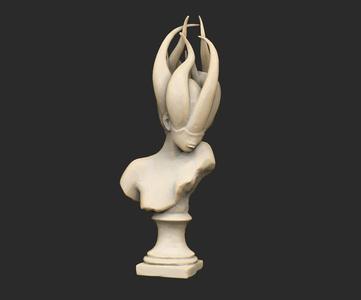 Tentacled Woman Bust Sculpture Cthulhu