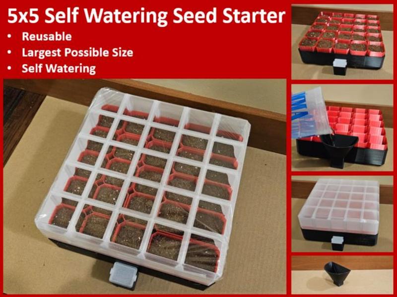 Large 5×5 Self Watering Seed Starter