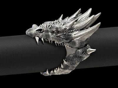 Dragon biker ring  3D print model