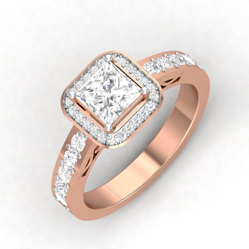 solitaire wedding engagement women ring 3dm render detail