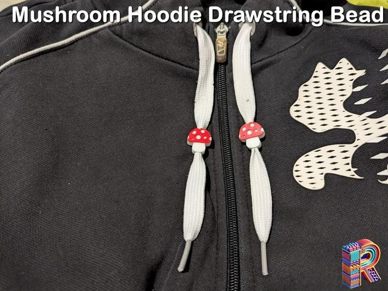 Mushroom Drawstring Hoodie Bead