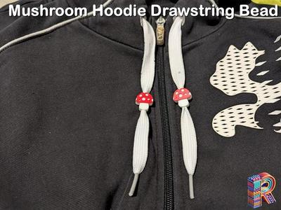 Mushroom Drawstring Hoodie Bead