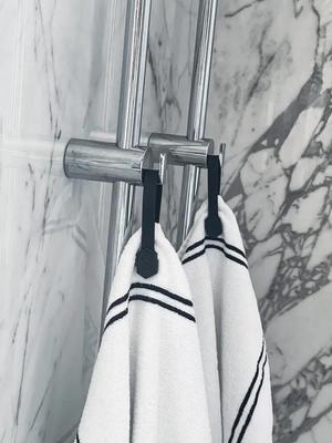 Towel loop clips icon set black   