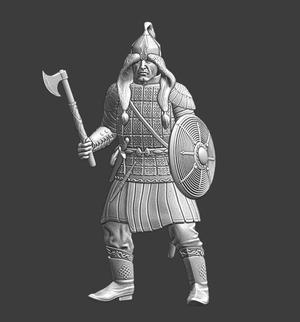 Golden Horde Mongol Warrior with axe