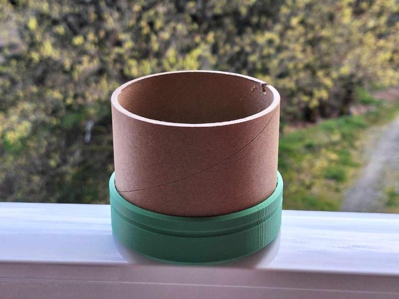 Cardboard Spool Organizer/Planter Bottom