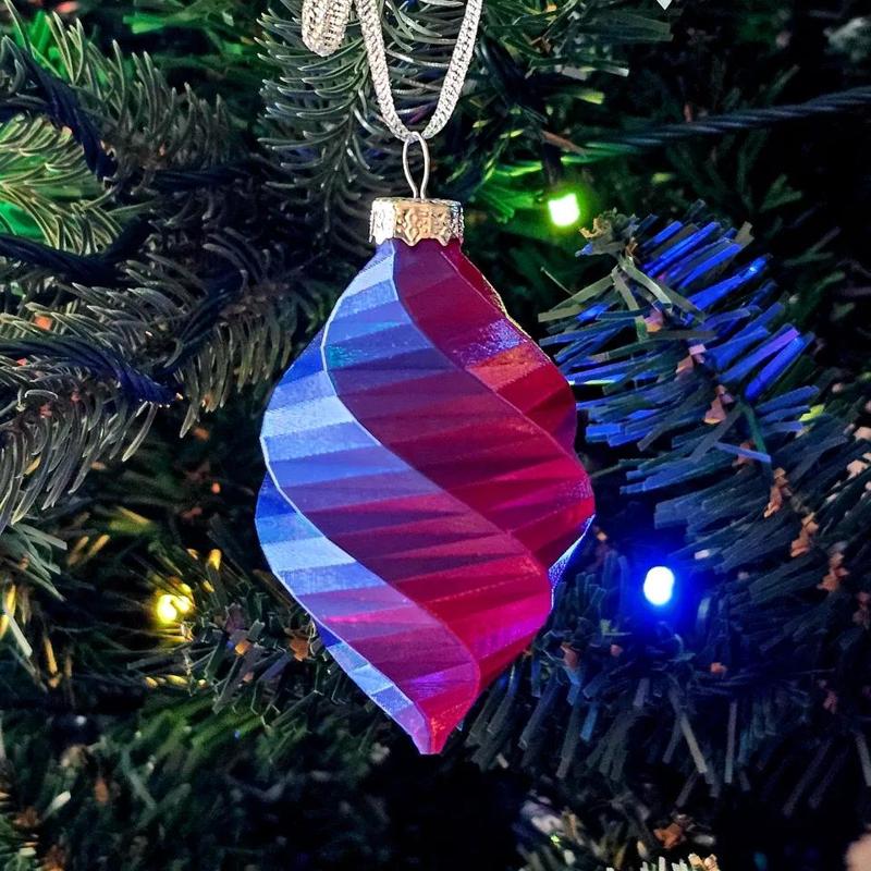 Low Poly Spiral Christmas Tree Ornament