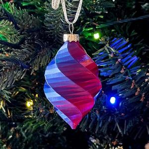 Low Poly Spiral Christmas Tree Ornament