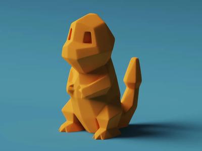 Low-poly Charmander (Remastered)