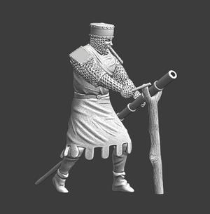 Medieval handgunner with large gun