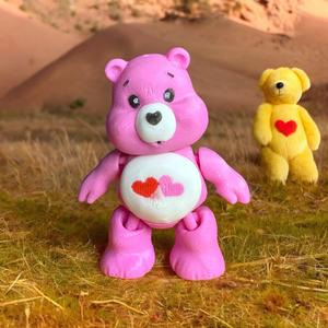 Lots of Love, Care Bear, Articulated, Print in Place, Flexi, Flexible, Keychain, Toy, Kids, Cartoons