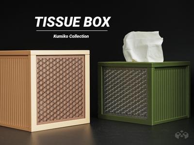 Tissue Dispenser Cube Asanoha Style