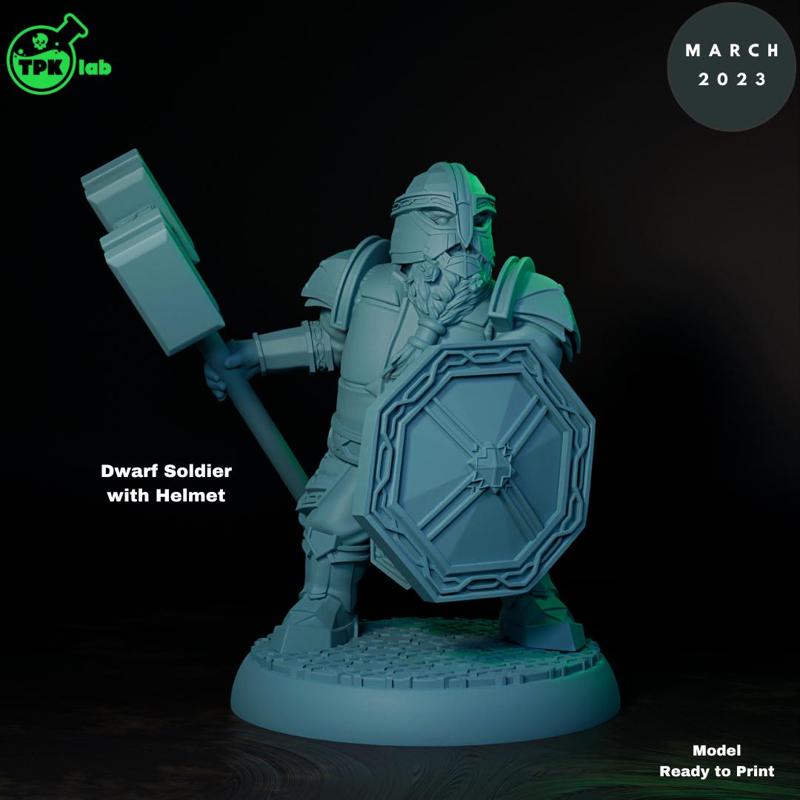 Dwarf Soldier with Helmet (1)(male)