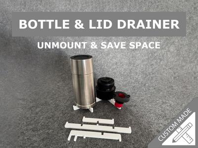 BOTTLE & LID  DRAINER – unmount & save space