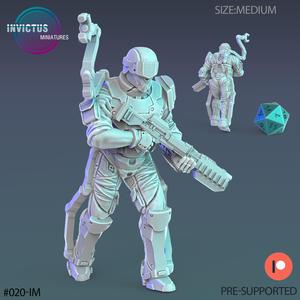 Exoskelet Soldier Patrol / Space Warrior / War Trooper / Cyberpunk Alien / Invasion Army / Steampunk Battle Construct / Sci-Fi Encounter