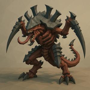 tyracnido Jefe Low Poly