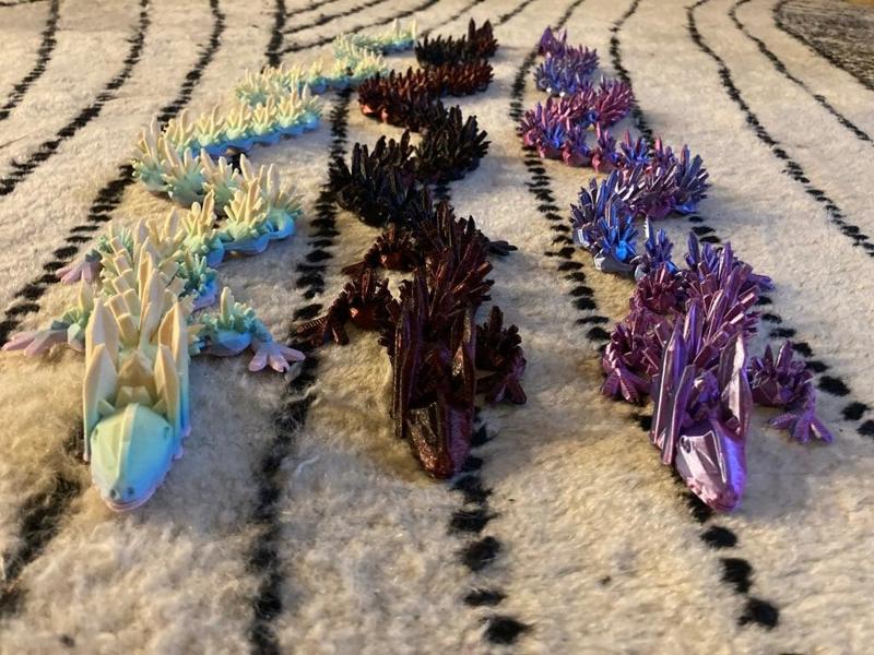33 inch extra flexi rustic crystal dragon