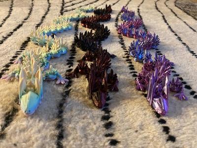 33 inch extra flexi rustic crystal dragon